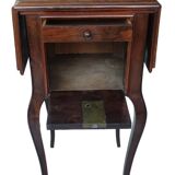 Pair of old bedside tables with flaps