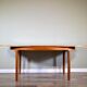 Midcentury nathan oblong teak extending table