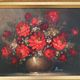 Oil on canvas bouquet of flowers by frederick still life golden frame