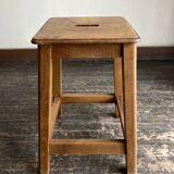 Boarding school stool in oak and plywood 1950