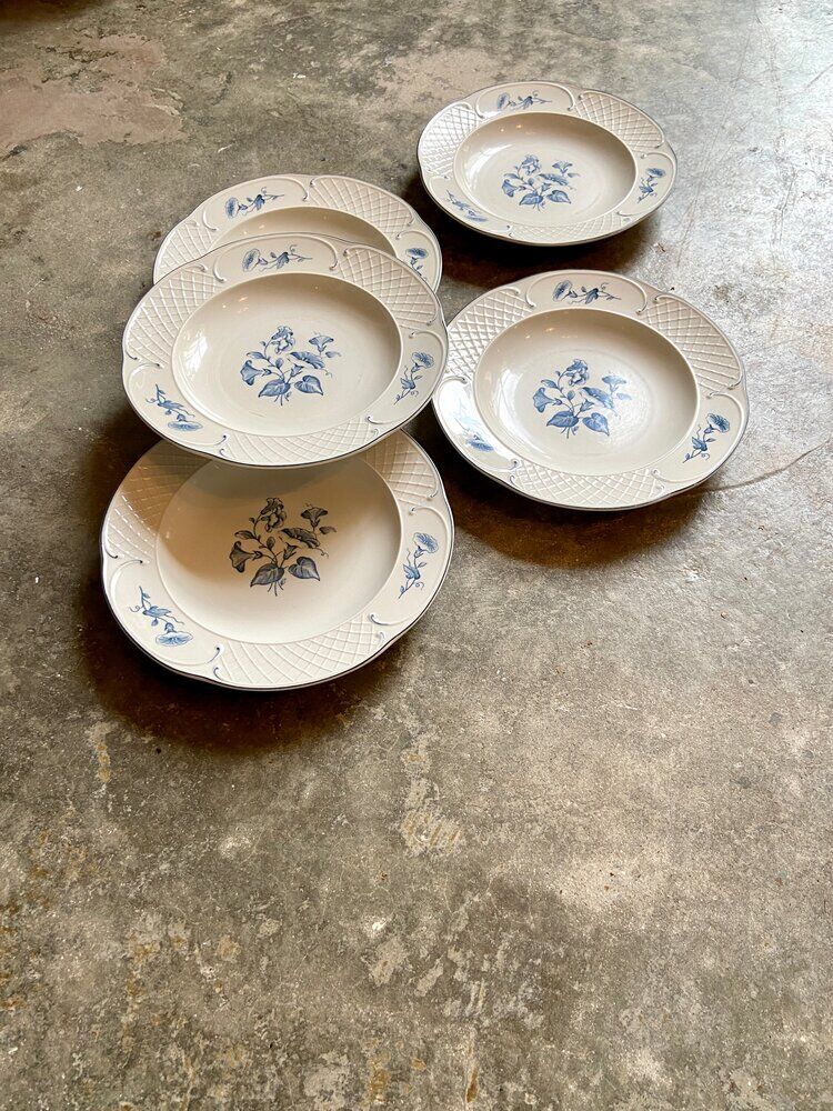 5 hollow plates Villeroy & Boch in porcelain