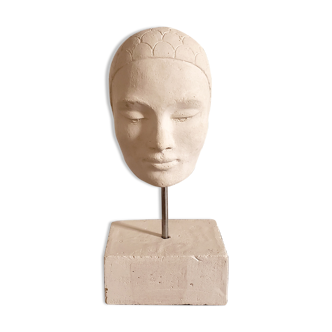 Plaster art-deco woman's head