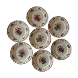Lot 7 assiettes à dessert Sarreguemines Agreste