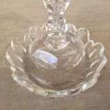 FIG TREE OR SMALL EMPTY PALM-SHAPED GLASS POCKET