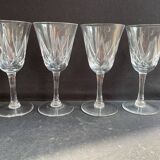 4 Verres à vin cristal taillé