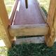 Old solid wood carpenter's bench with 2 functional vices.