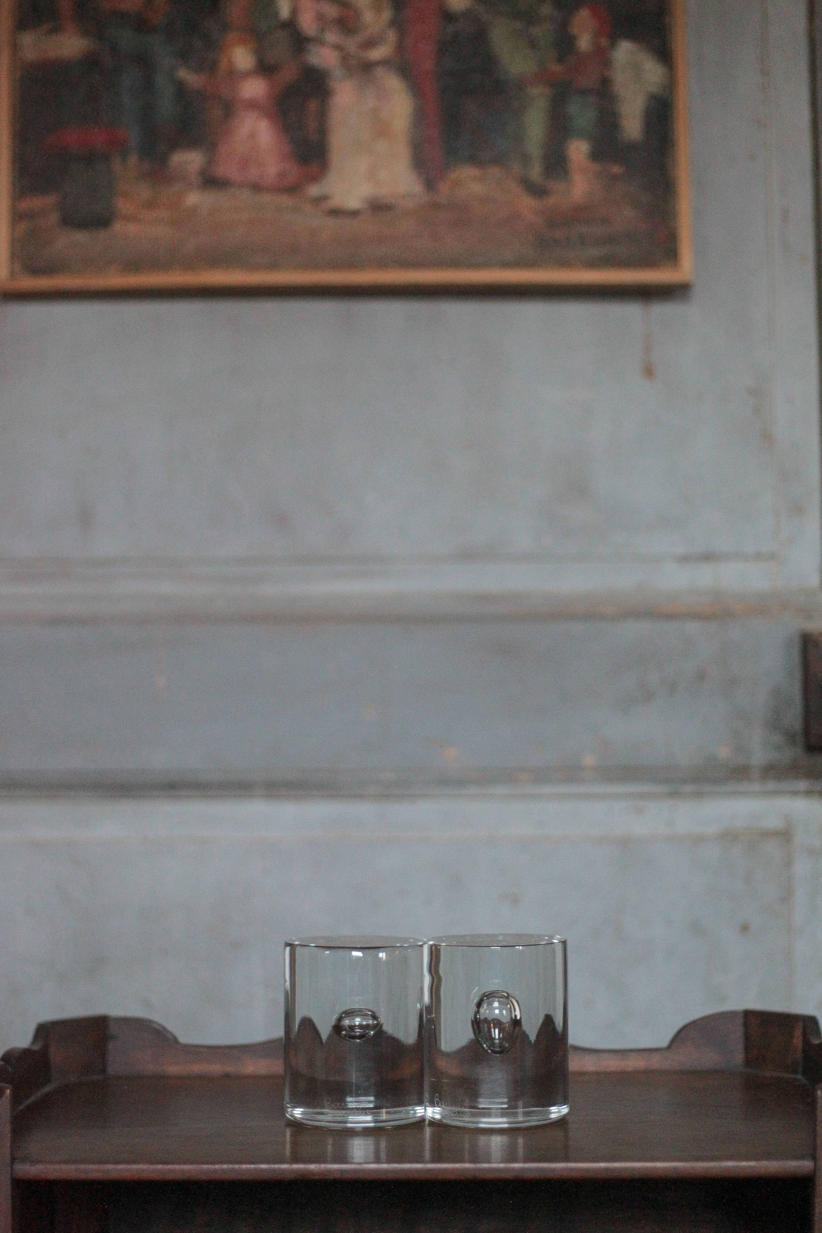 Pair of Murano glass bookends by designer Barbini, modernist bookend.