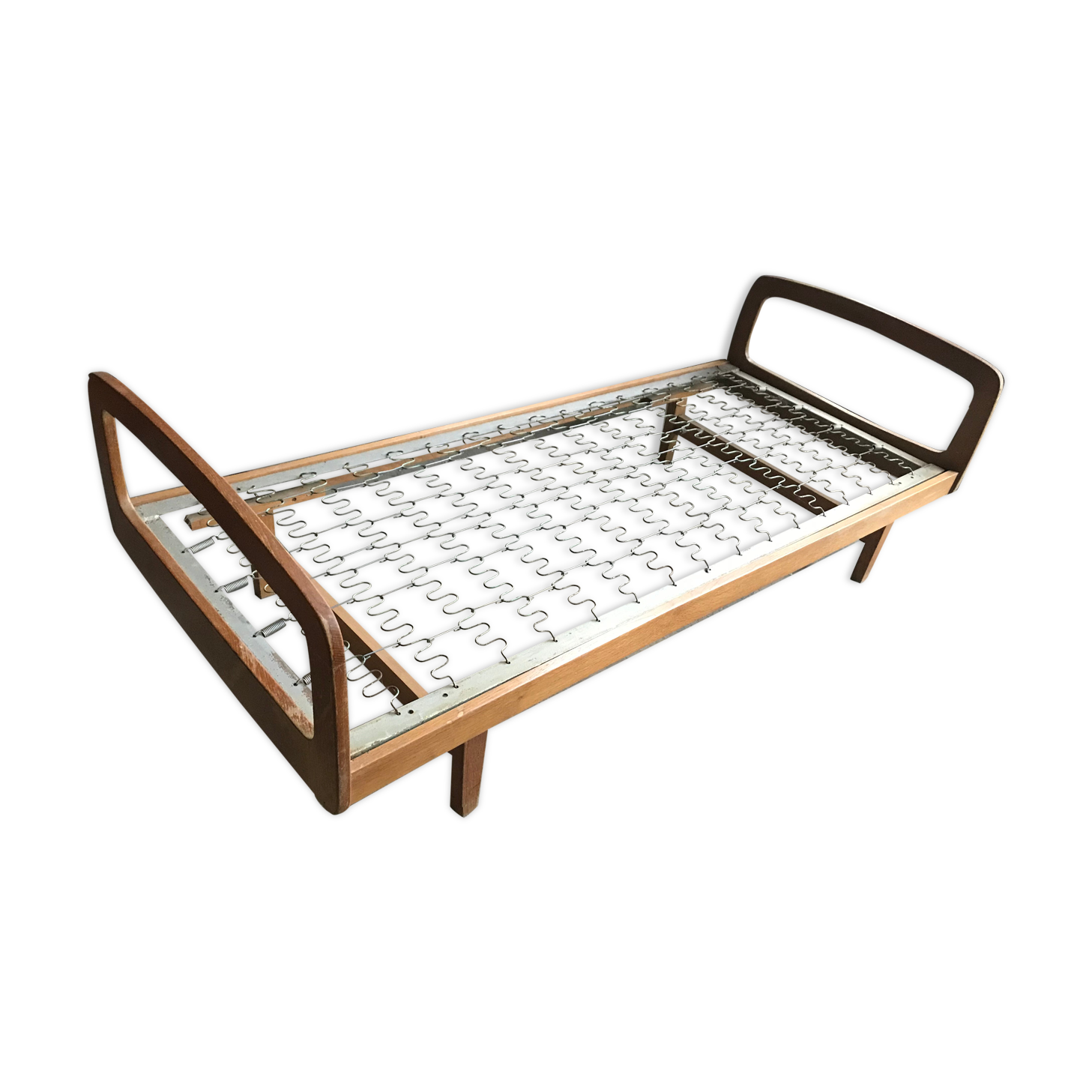 Vintage bed in solid oak