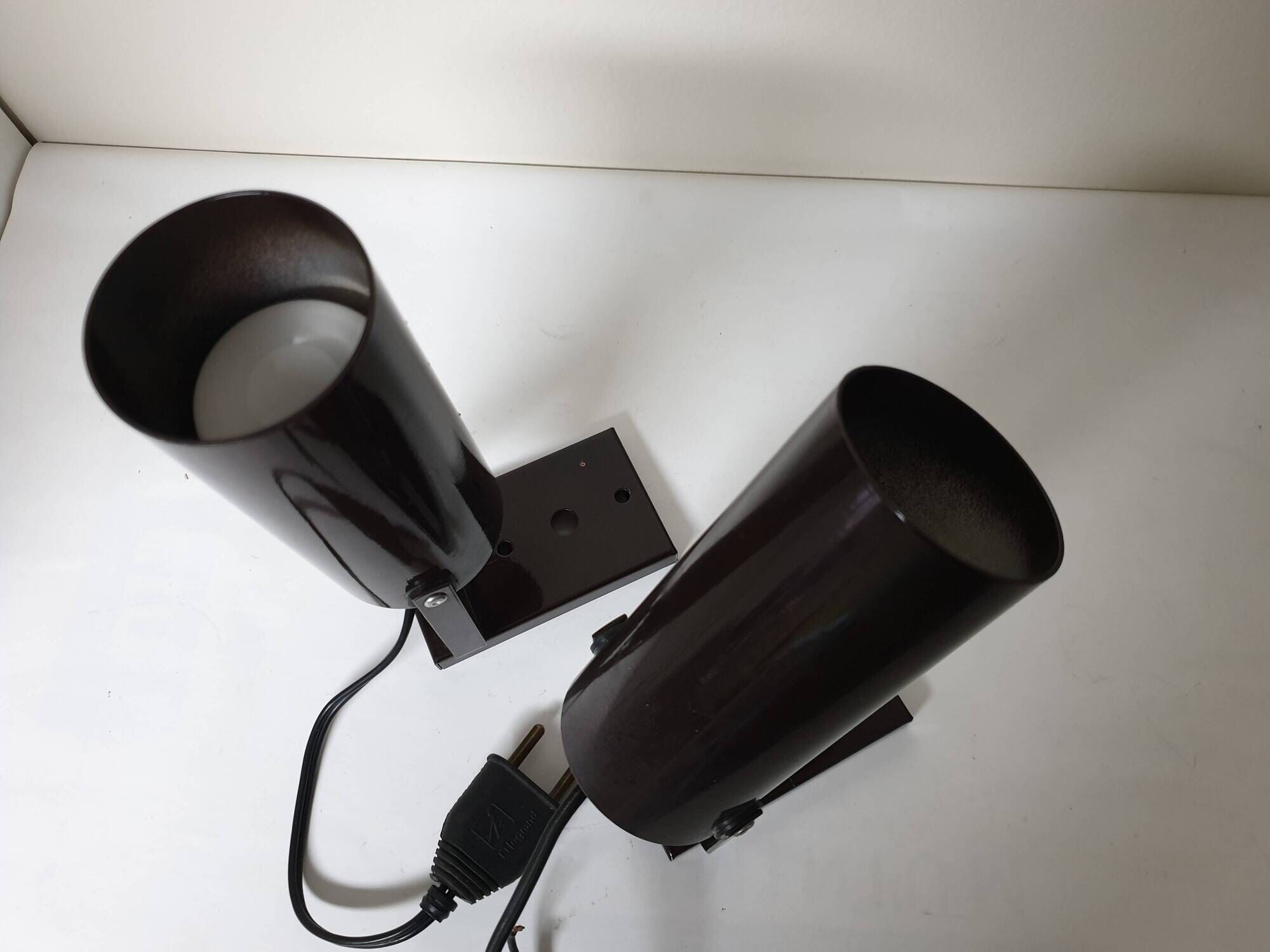 Set of two wall lights (Spots) Brown Brand Lita - Design 60's 70's