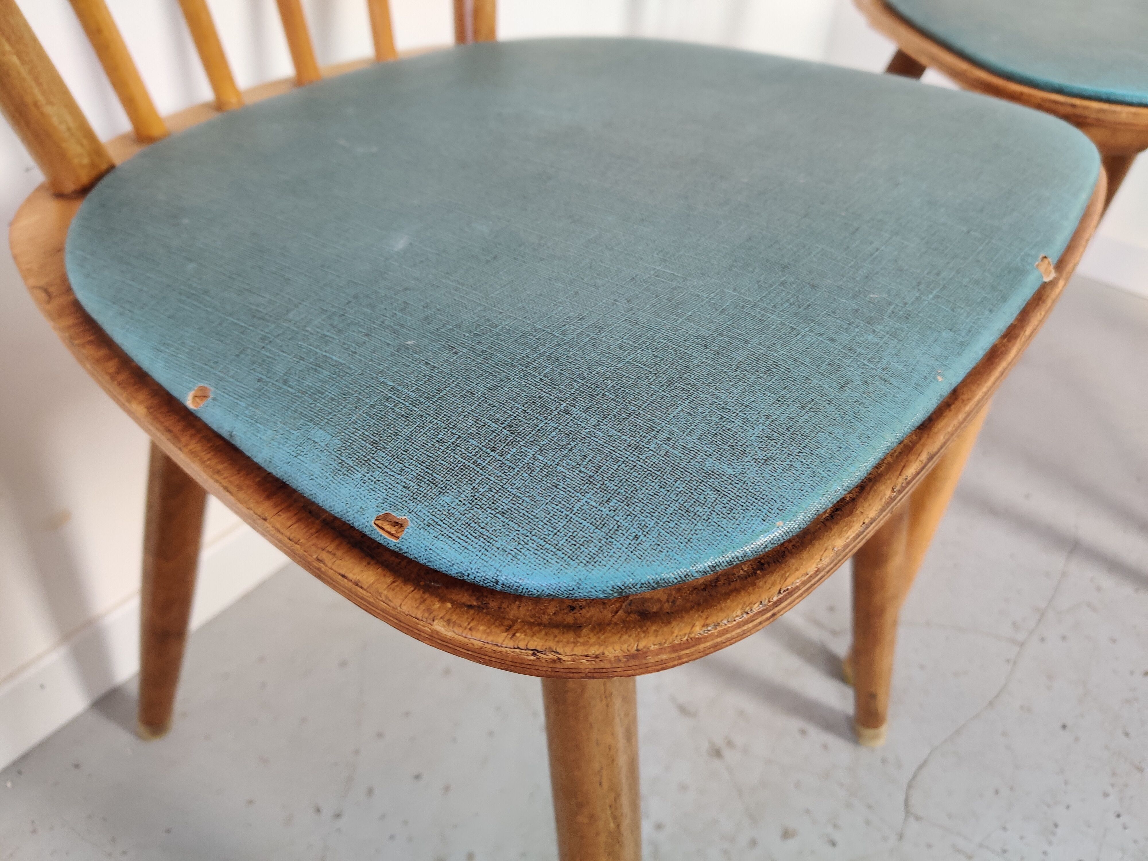 6 vintage bar bistro chairs, 50s/60s