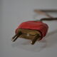 Modernist brutalist lamp free form years 60 olive wood