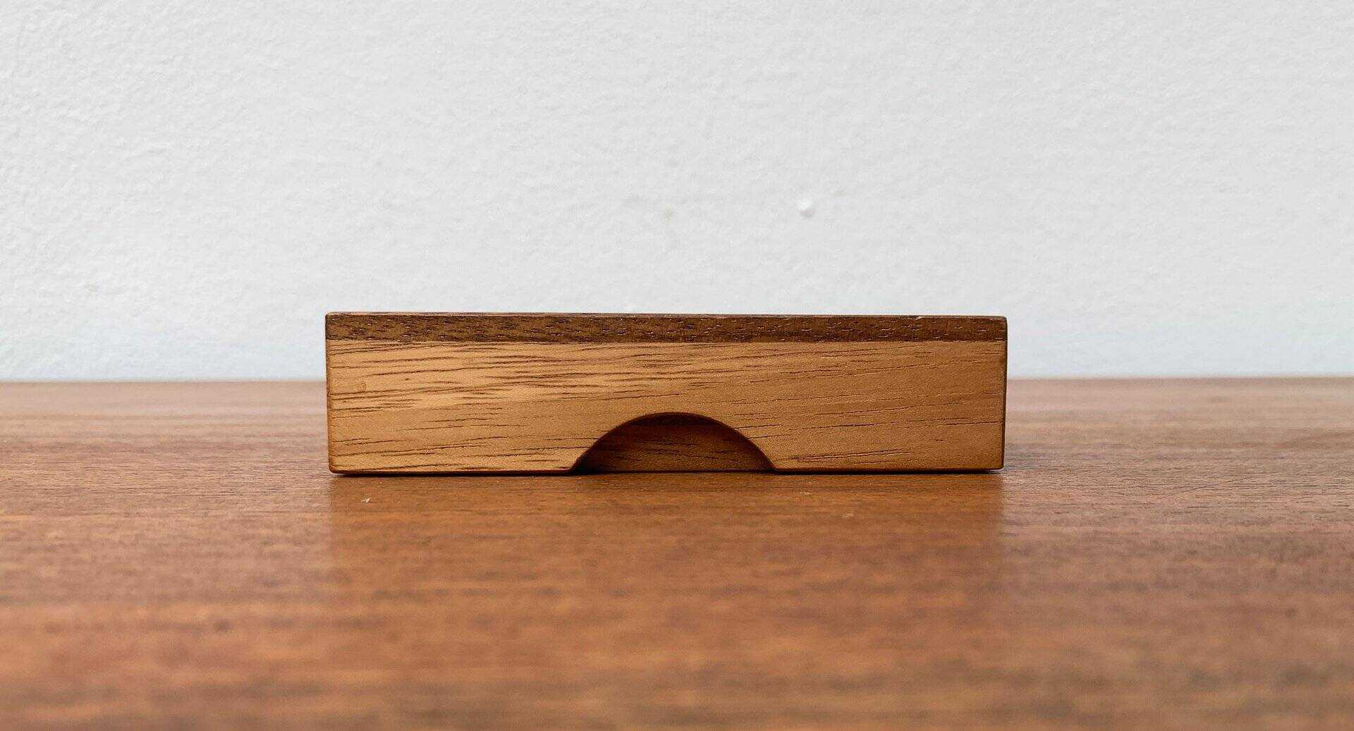 Mid-century Scandinavian teak dice game from the 1960s.