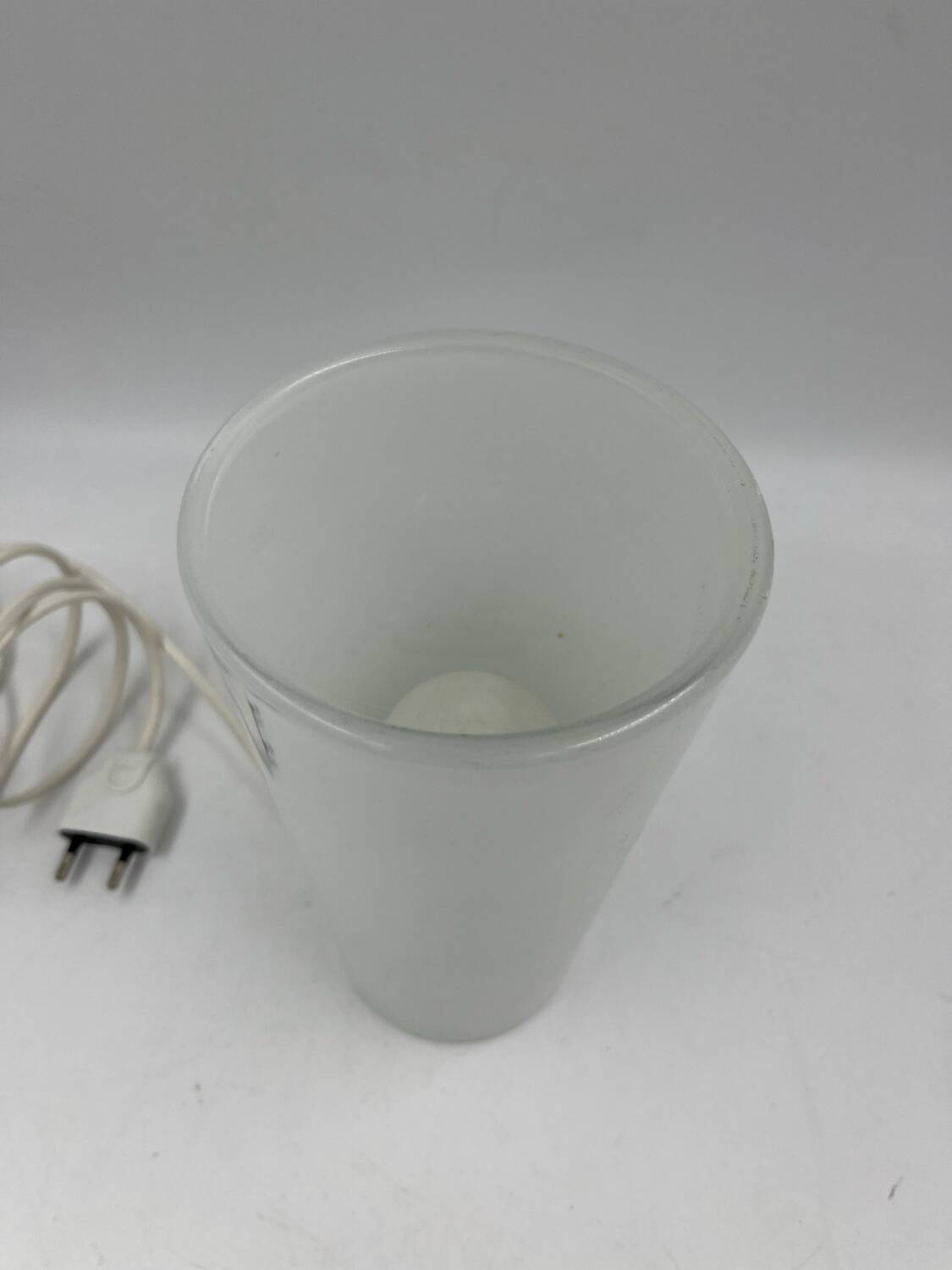Milk glass table lamp.
