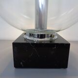 Large Glass Globe & Marble Table Lamp from Erco, 1960s