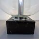Large glass globe and marble table lamp from Erco, 1960s.