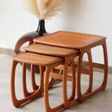 Vintage Teak Nesting Tables – 1960s Design | Nathan Furniture