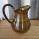 Jug / Pitcher in Saint-Clément earthenware with amber & honey glaze vintage