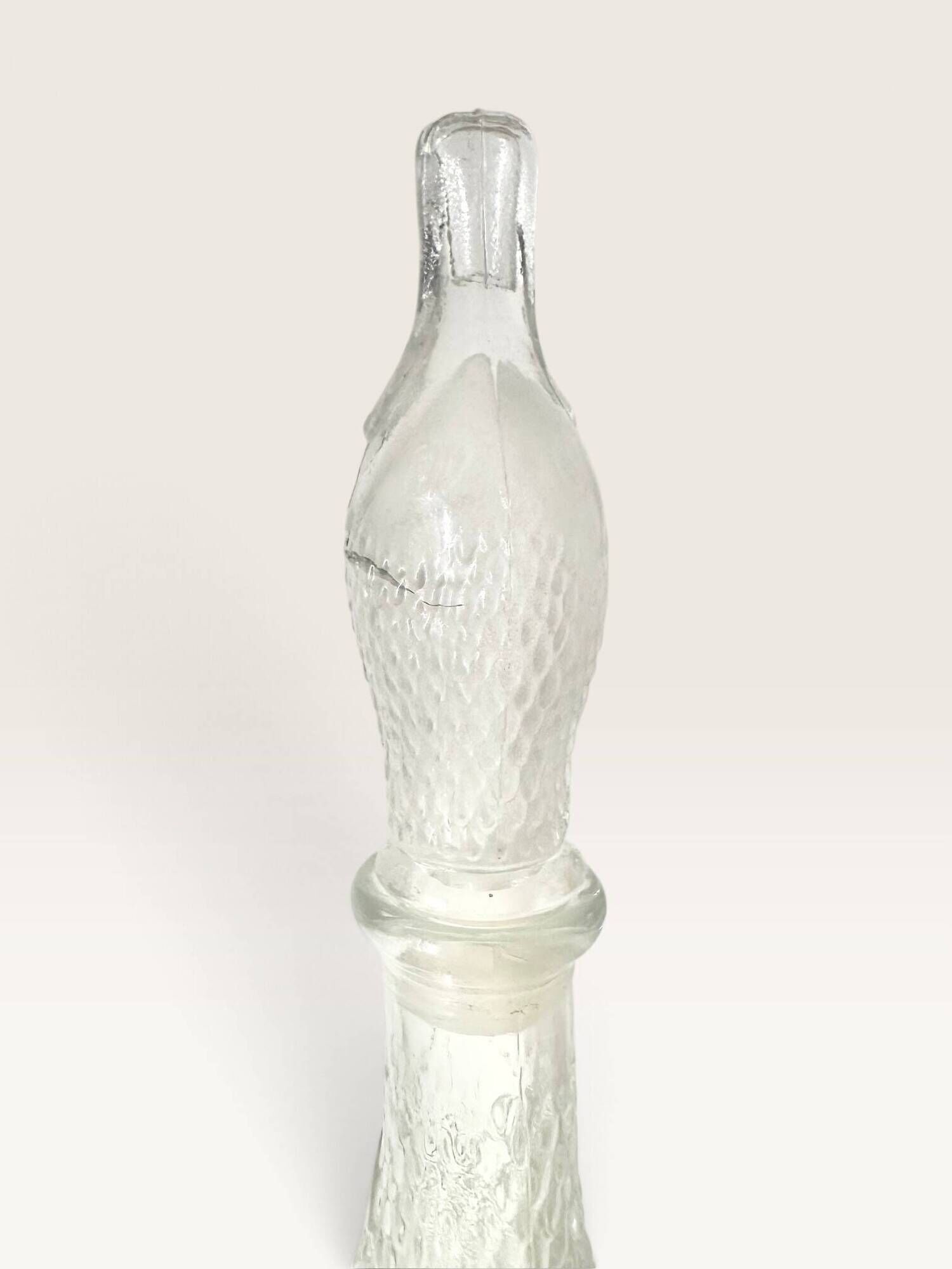 Moulded glass duck carafe