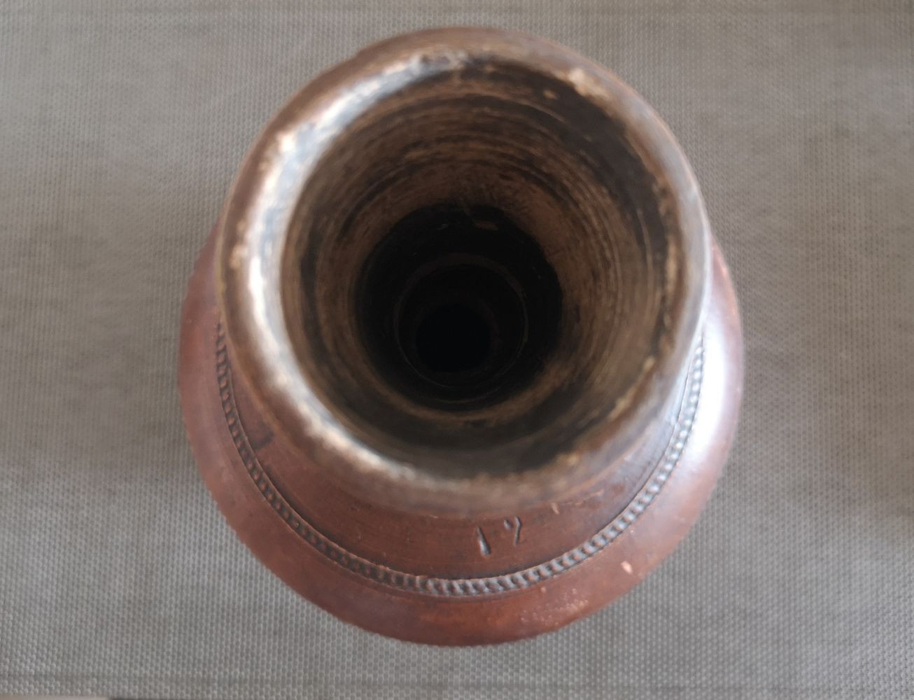 Glazed terracotta vase - Late 19th century