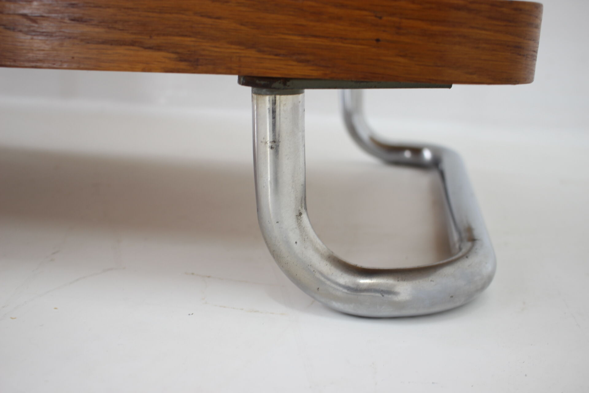 1950s Set of  Oak Bauhaus Mirror Cabinet and Bedside Tables, Czechoslovakia