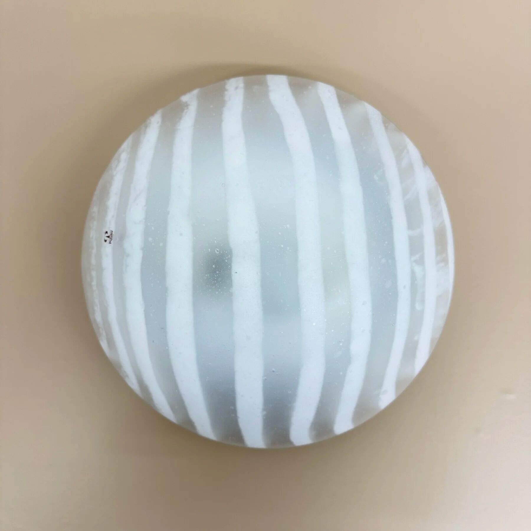 Peil & Putzler glass flush mount / wall lamp 'zebra', 1970s Germany
