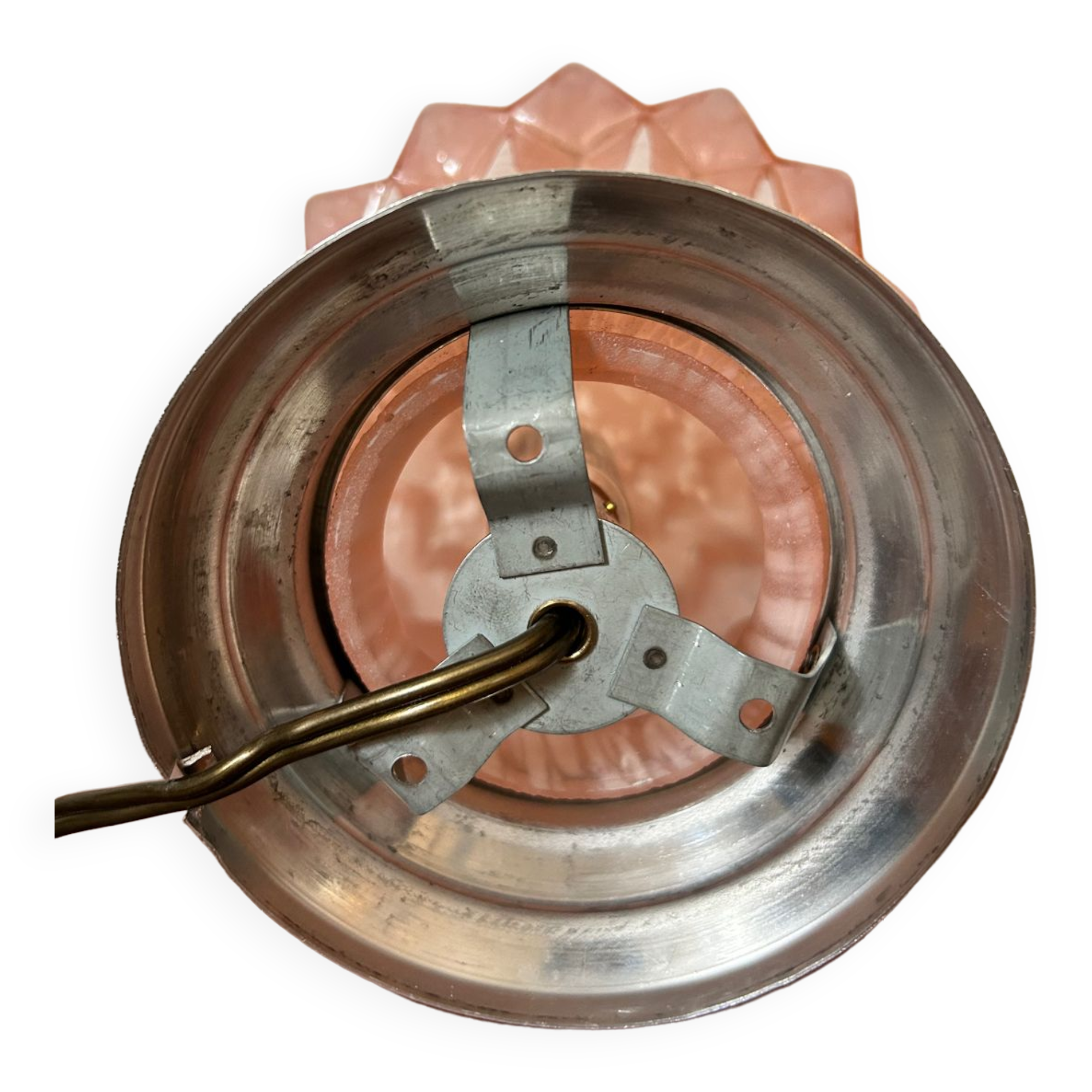 Art Deco glass globe lamp from Clichy