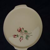 Pie dish in Salins earthenware model Rose Eric diam 30 cm