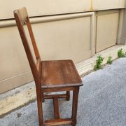 Paire de chaises Lorraines en bois brut