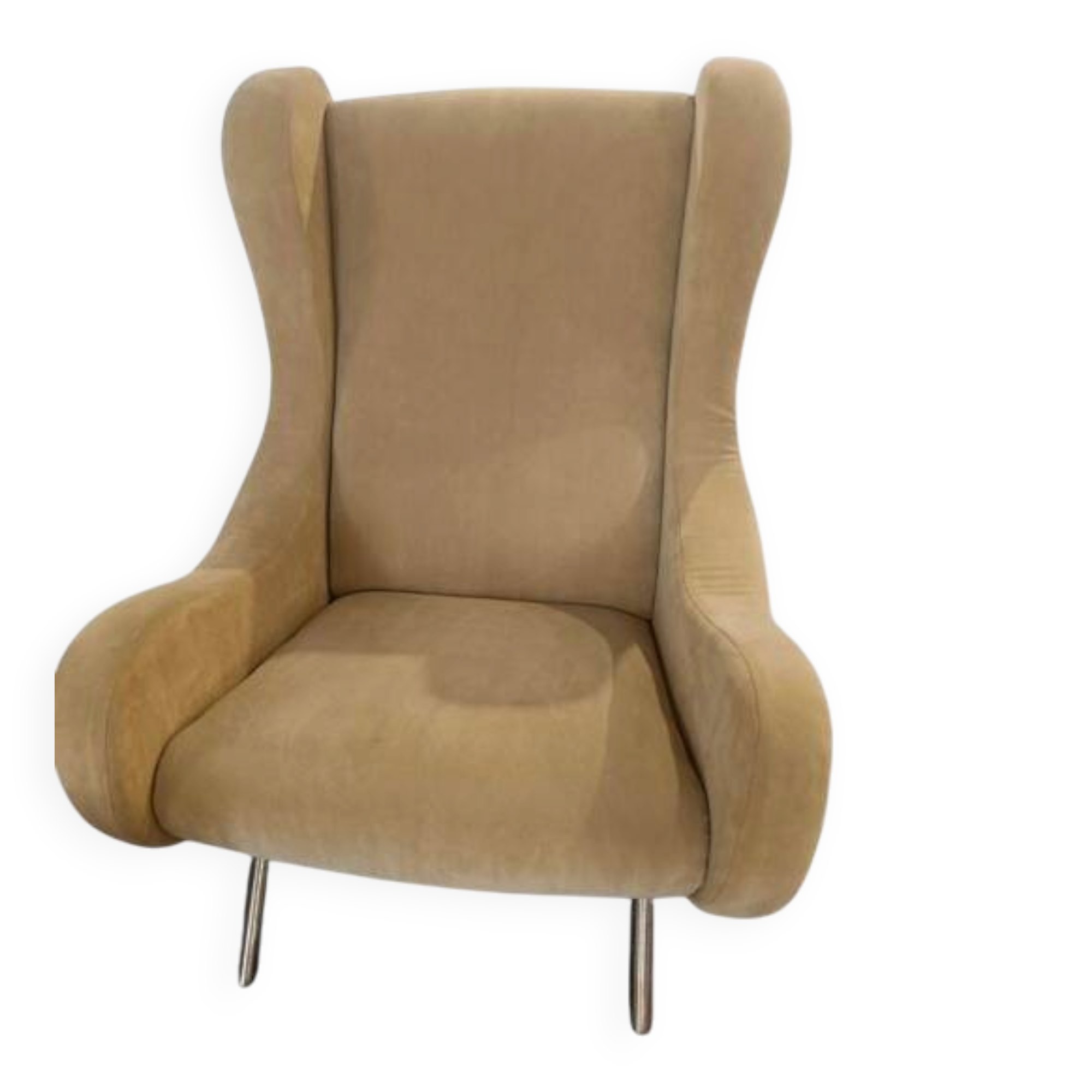 Fauteuil Senior par Marco Zanuso pour Arflex, velours camel