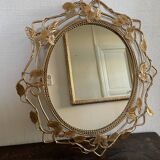 Golden metal mirror
