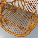Set of 4 vintage rattan armchairs from the 60s
