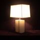 Tommaso Barbi Italian Rationalist Parchment and Metal Geometric Table Lamp