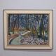 Swedish Oil on Canvas – “Forest” by Eyvind Olesen – Dated 1957