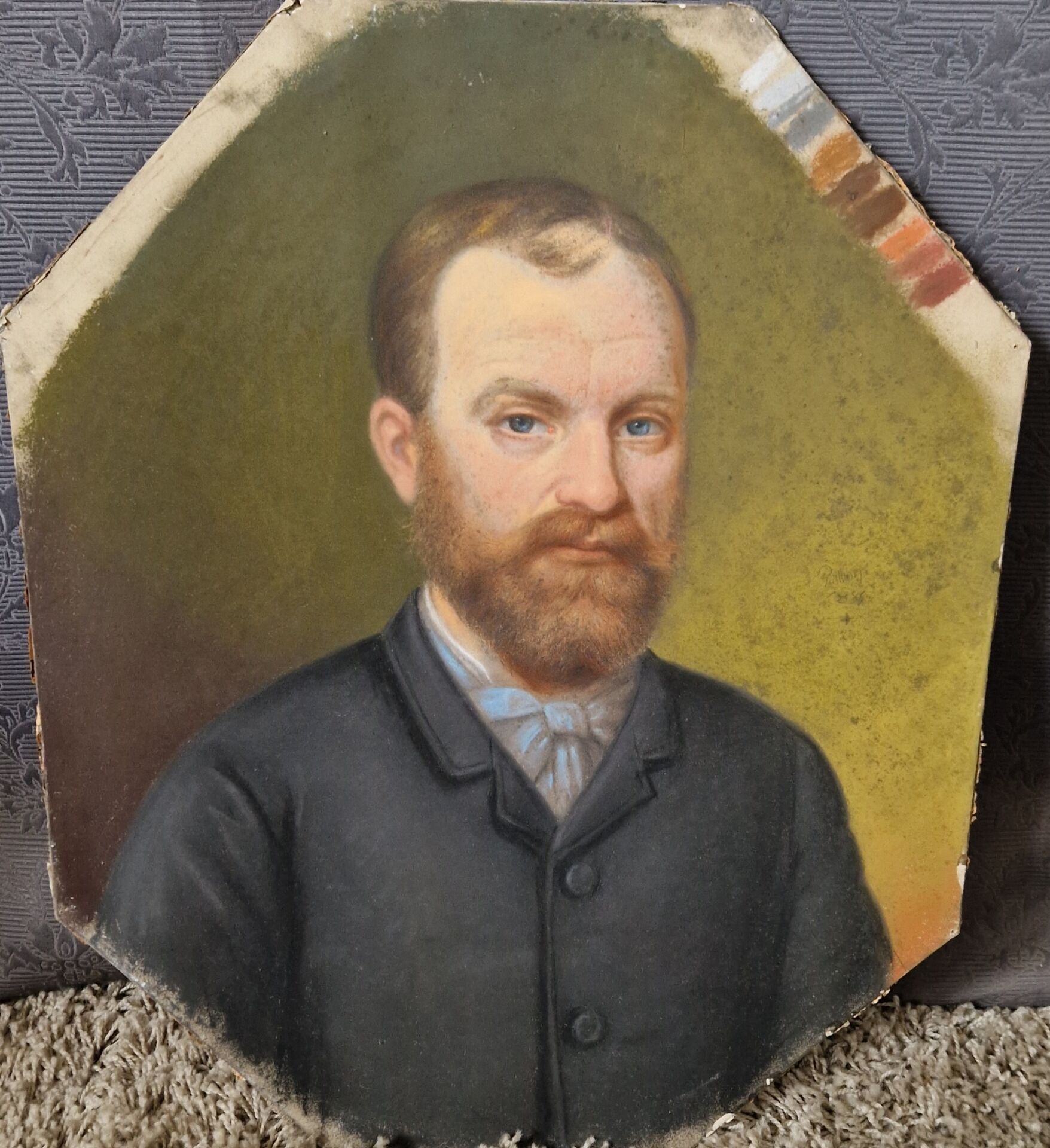 19th-century pastel portrait