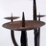 Vintage 5-arm wrought iron candle holder - 1970s