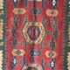 Large Turkish rug with a dominant red colour 231x170.