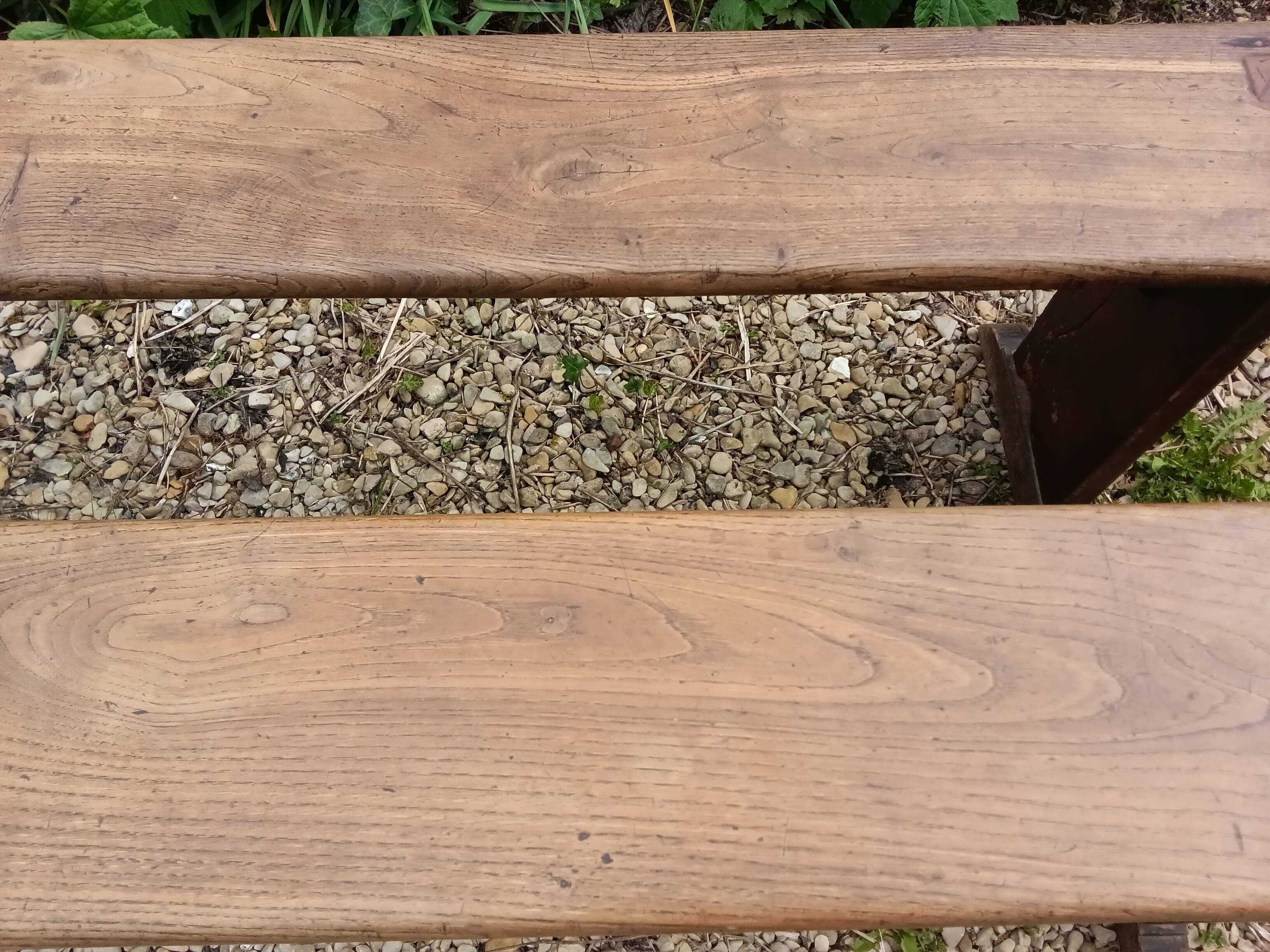 A pair of old benches