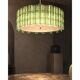 Contemporary Modern Italian Green“Tropical” Murano Glass Gold Chandelier