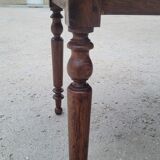 Burgundian oval farm table in 19th century solid oak with shutters - 1m93