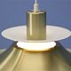 Danish hanging lamp in brass-coated aluminium, 1970s