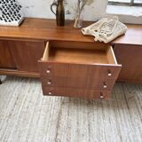 Enfilade teck XL années 60 constructiviste