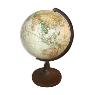 Globe terrestre lumineux vintage
