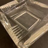 Transparent moulded glass ashtray