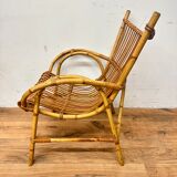 Vintage rattan armchair