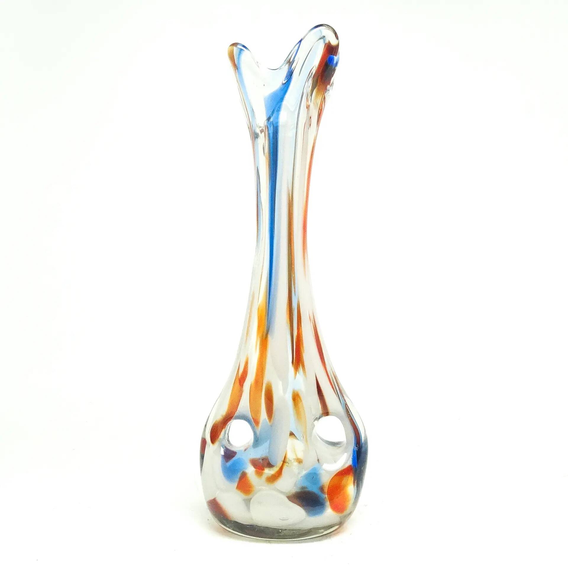 Sekacz vase, modernism, glass, Hortensja Glassworks, Poland, 1970s
