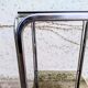Pedestal table / harness metal and smoked glass 70s