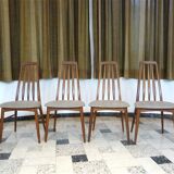 Set of 4 Model 'Eva' Dining Chairs by Niels Koefoed for Koefod Møbelfabrik, Denmark 1960s