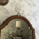 Antique tall round mirror