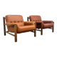Vintage brutalist, Brazilian style lounge chairs, 1960s