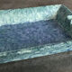 Modernist porcelain ashtray laure japy rectangular shades blue / green